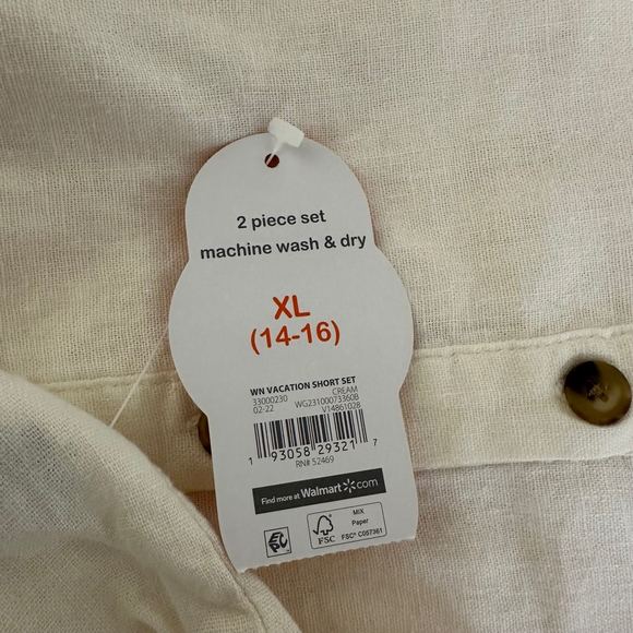 New NWT Girls Wonder Nation Cream & Pink Short Set XL (14-16) 2 piece set - Picture 3 of 14